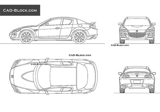 Mazda RX8 buy AutoCAD Blocks
