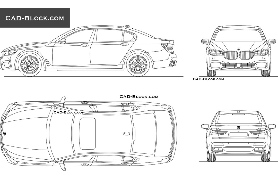 BMW 7 Series - CAD Blocks, AutoCAD file