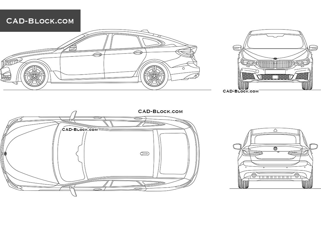 BMW 6 GT - CAD Blocks, AutoCAD file