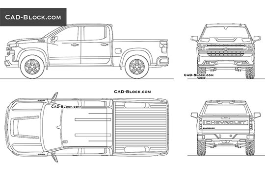 Chevrolet Silverado Z71 (2019) - free CAD file