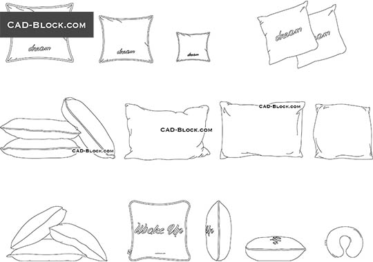 Pillows buy AutoCAD Blocks