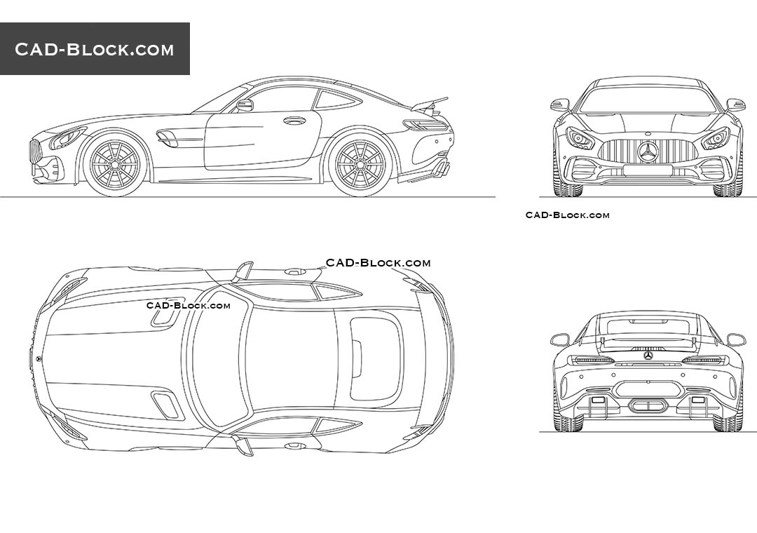 Mercedes-Benz AMG GT R - CAD Blocks, AutoCAD file