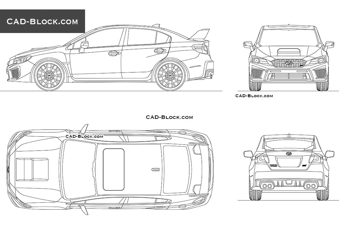 Subaru WRX STi (2019) - CAD Blocks, AutoCAD file