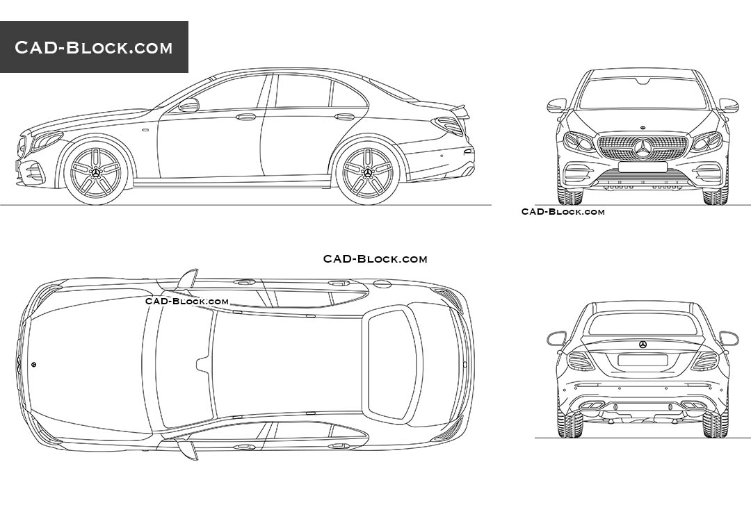 Mercedes-Benz AMG E43 - CAD Blocks, AutoCAD file