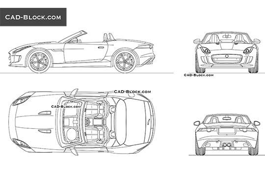 Jaguar Type F - free CAD file