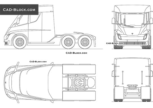 Tesla Semi - download vector illustration