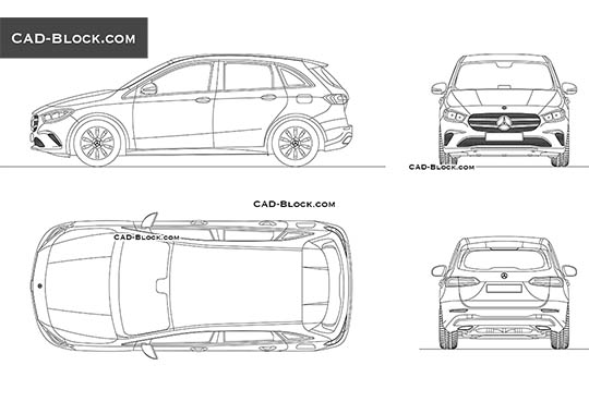 Mercedes-Benz B-Class buy AutoCAD Blocks