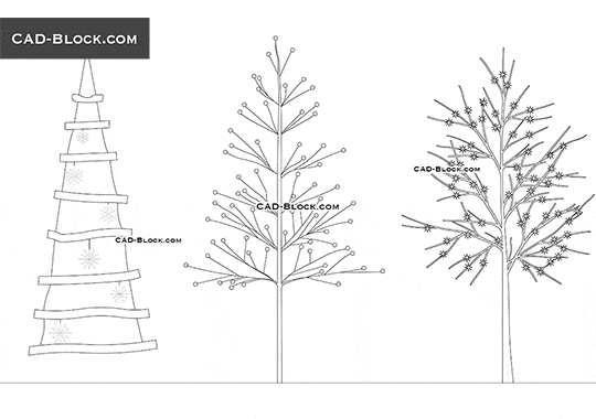 Lighting Trees - download free CAD Block