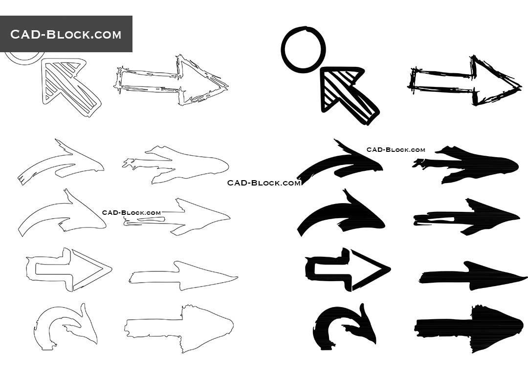 Arrows - CAD Blocks, AutoCAD file