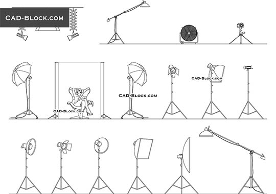 Photography Studio Equipment - free CAD file