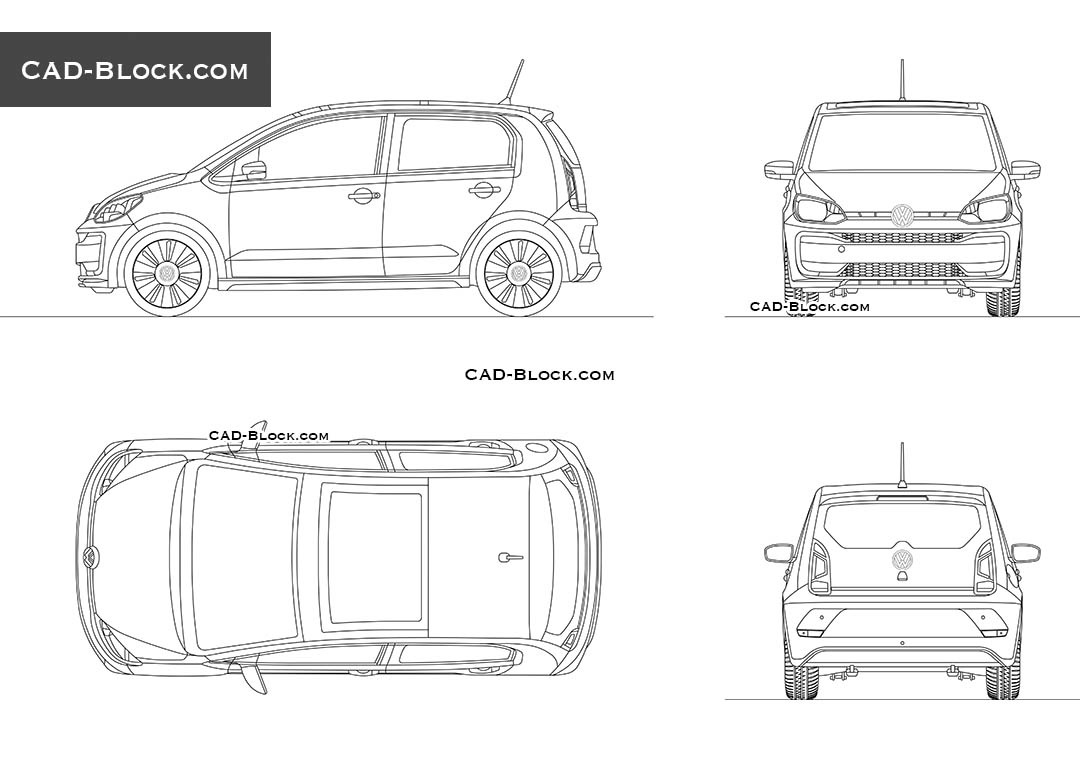 Volkswagen e-Up - CAD Blocks, AutoCAD file