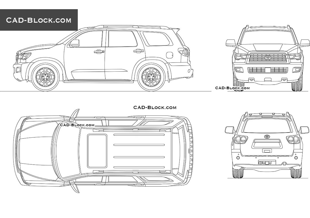 Toyota Sequoia TRD Sport - CAD Blocks, AutoCAD file