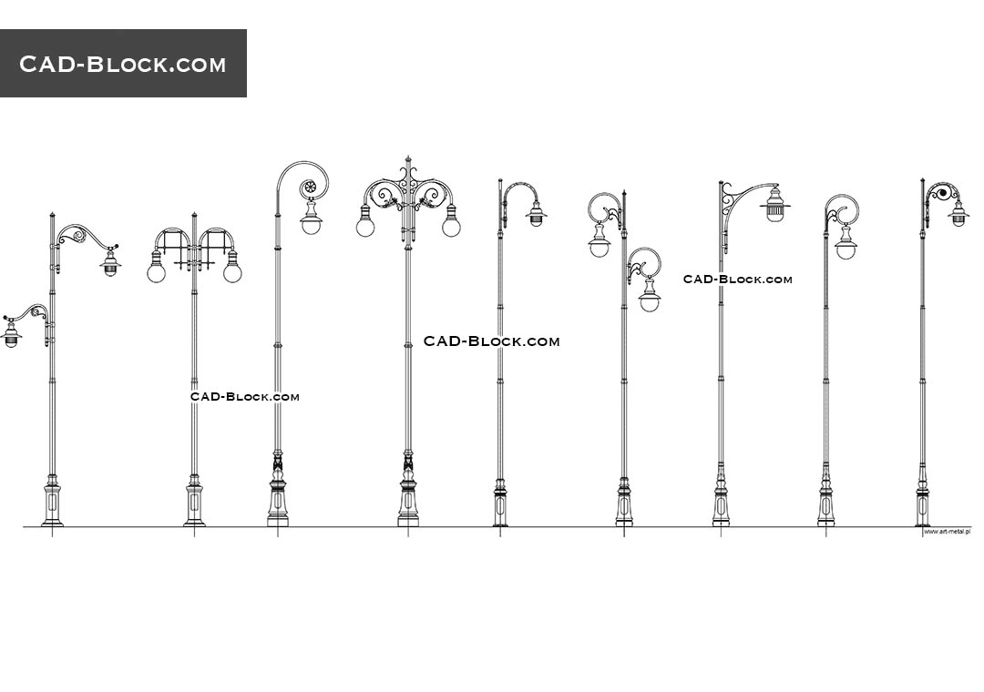 Street Lamp - CAD Blocks, AutoCAD file