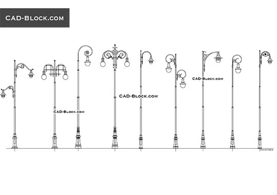 Street Lamp - download free CAD Block