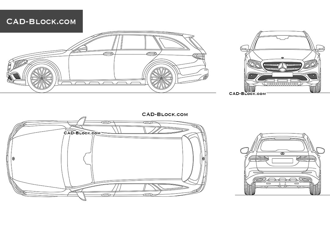 Mercedes-Benz Е-Class All Terrain - CAD Blocks, AutoCAD file