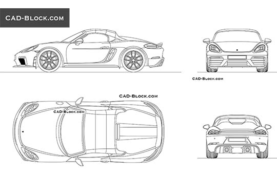 Porsche 718 Boxster Spyder - free CAD file