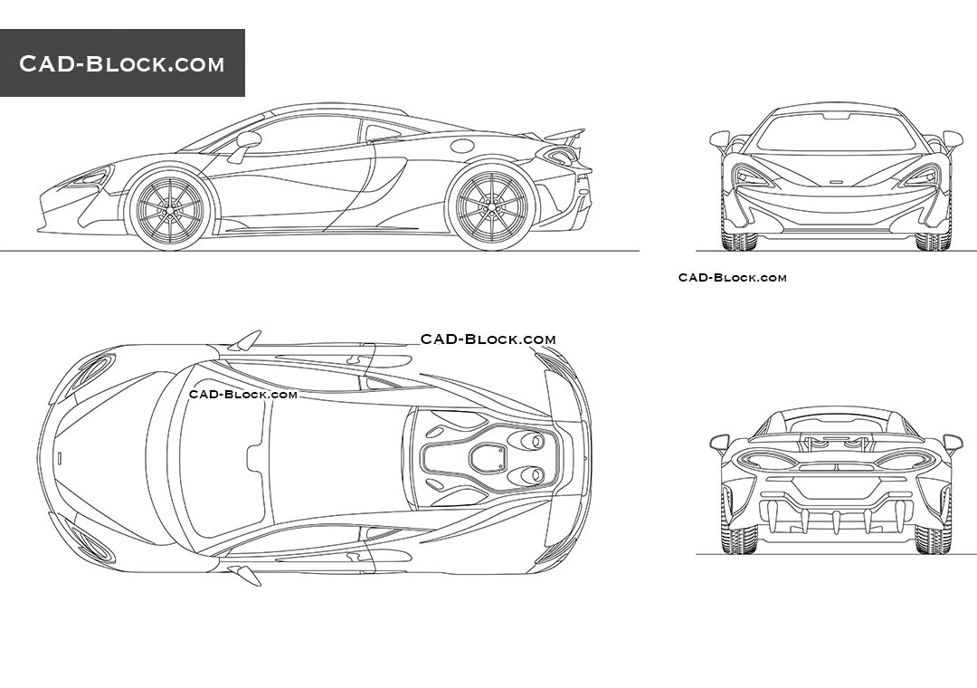 McLaren 600LT - CAD Blocks, AutoCAD file
