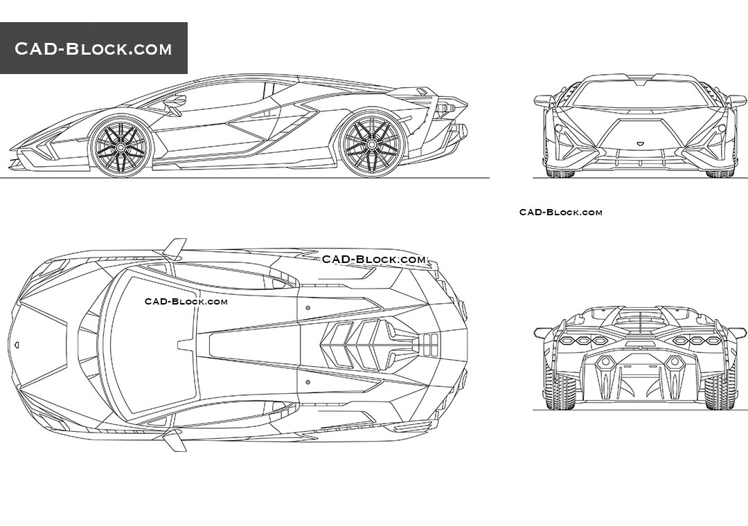 Lamborghini Sian - CAD Blocks, AutoCAD file