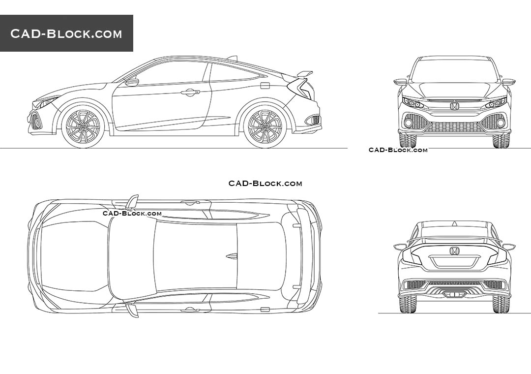 Honda Civic Si - CAD Blocks, AutoCAD file