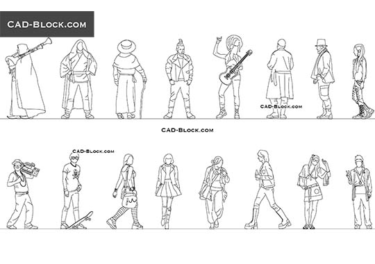 Subcultures People - download vector illustration