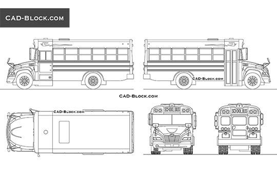 School Bus buy AutoCAD Blocks