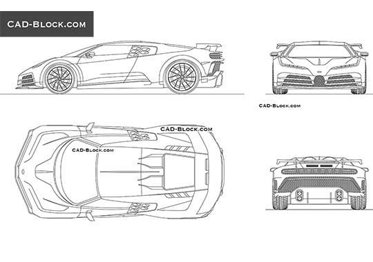 Bugatti Centodieci - free CAD file