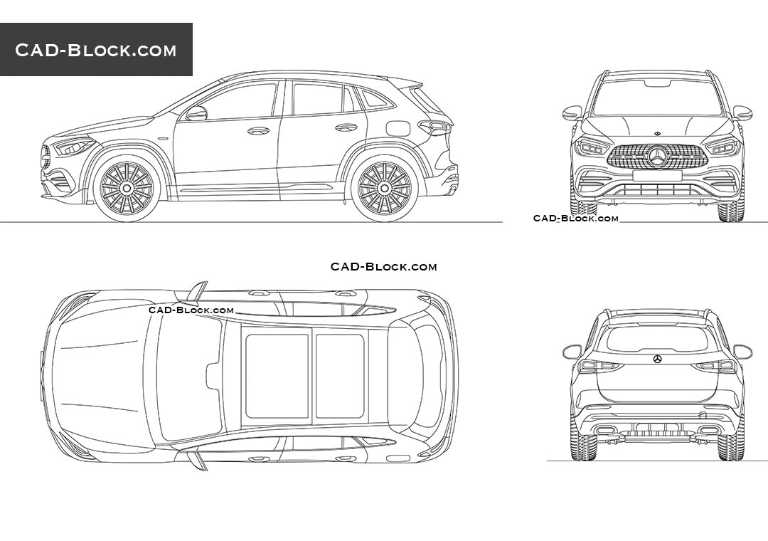 Mercedes-Benz GLA 35 - CAD Blocks, AutoCAD file