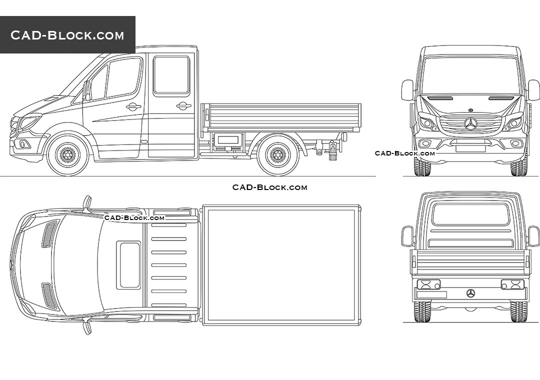 Mercedes-Benz Sprinter Pick-Up - CAD Blocks, AutoCAD file