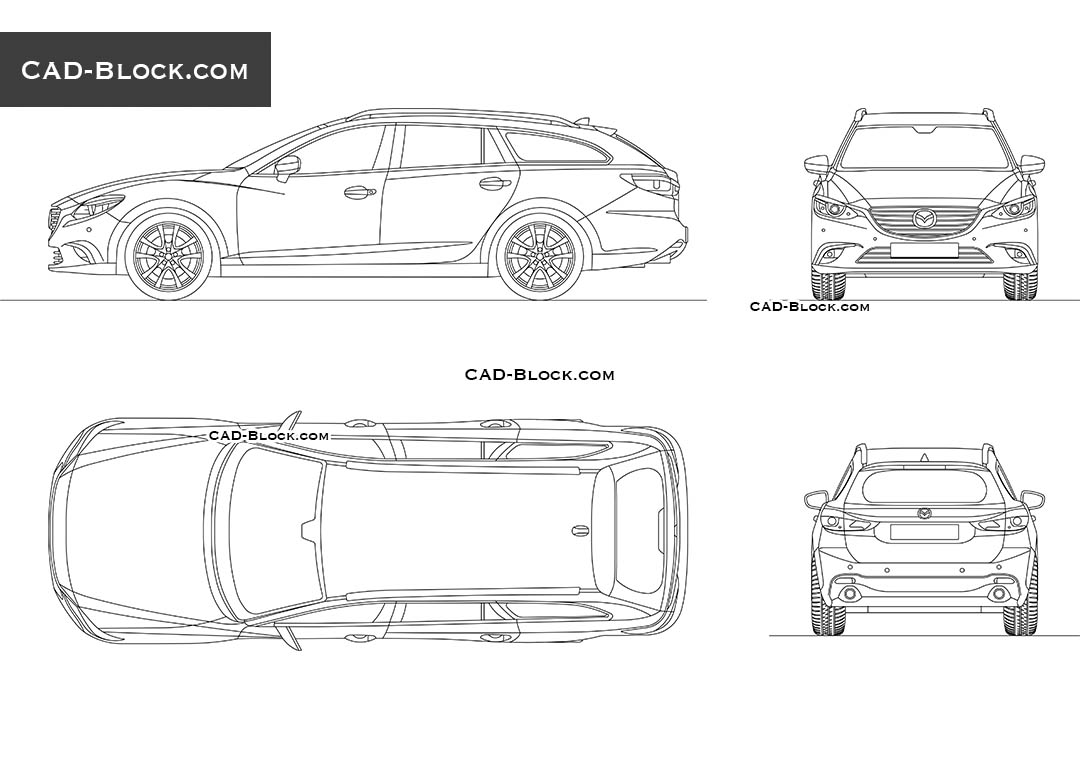 Mazda 6 Wagon - CAD Blocks, AutoCAD file