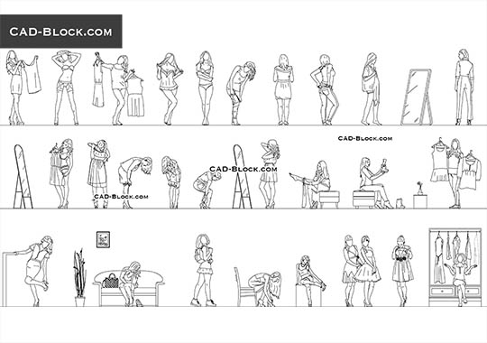 Women's Fitting Room - download vector illustration