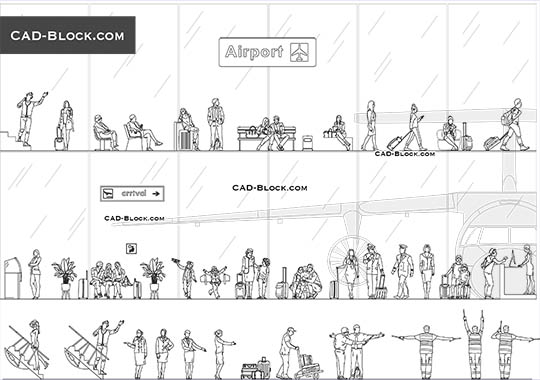 Airport Set - download vector illustration