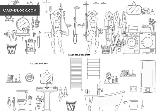 Bathroom Set - download vector illustration