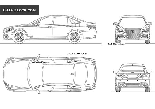 Toyota Crown RS buy AutoCAD Blocks