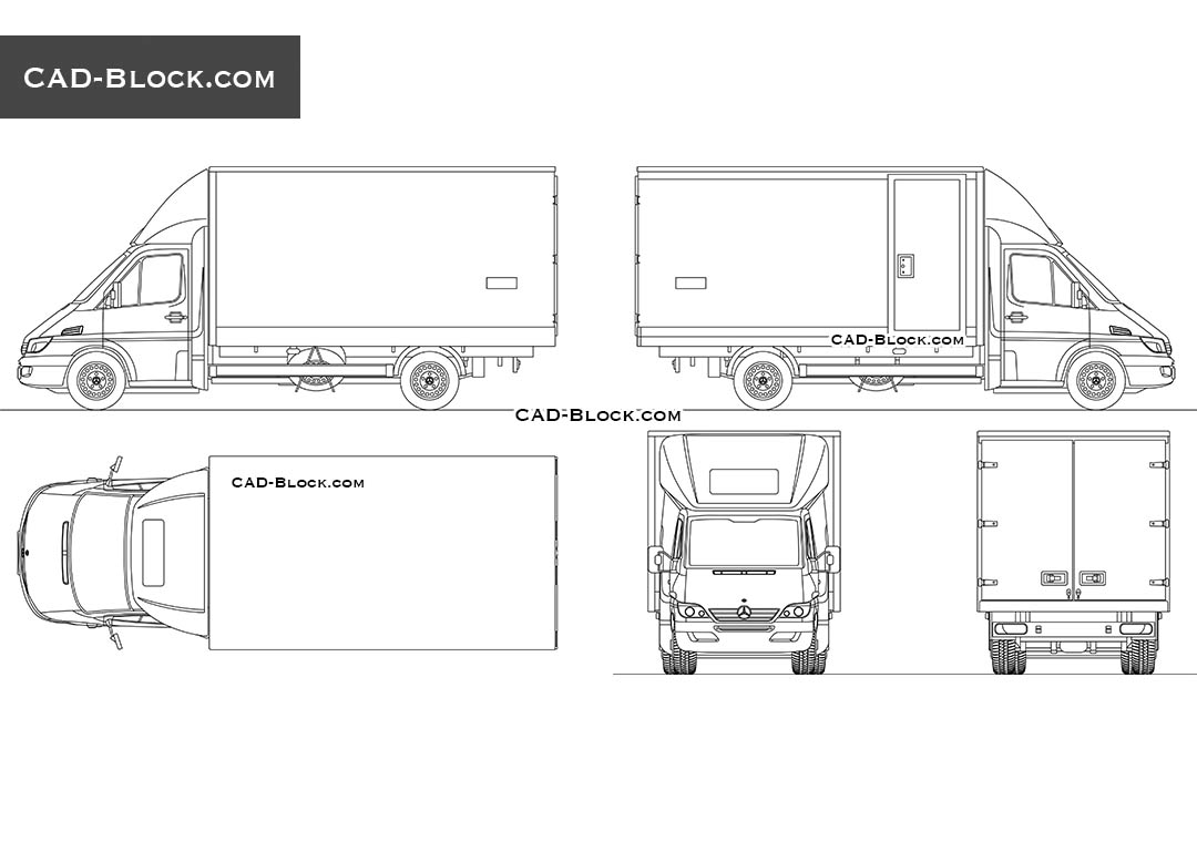 Mercedes Benz Sprinter Cargo Box Cad Drawings
