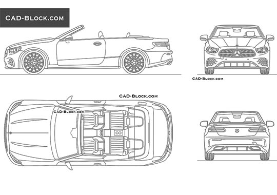 Mercedes-Benz E-Class Cabriolet buy AutoCAD Blocks