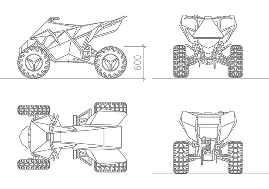Tesla Cyberquard ATV - download vector illustration