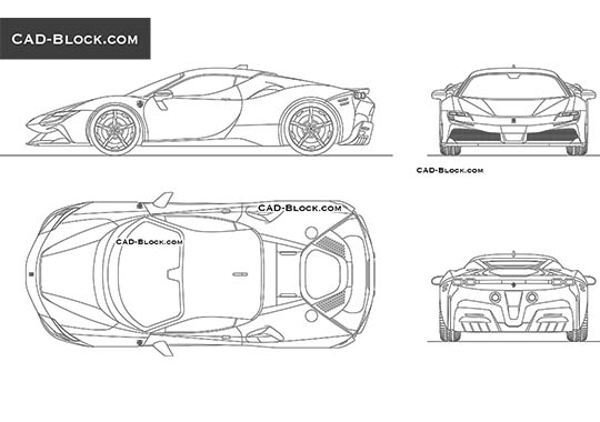 Ferrari SF90 Stradale - download vector illustration