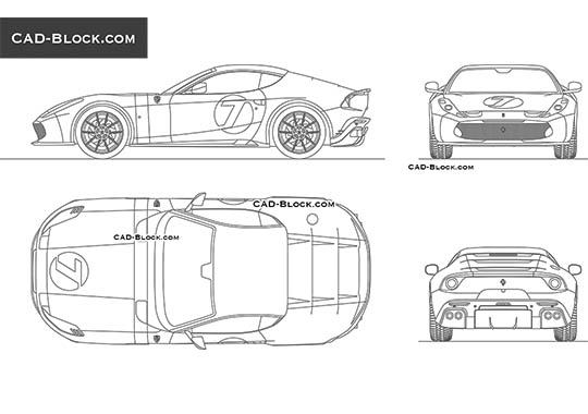 Ferrari Omologata V12 - download vector illustration