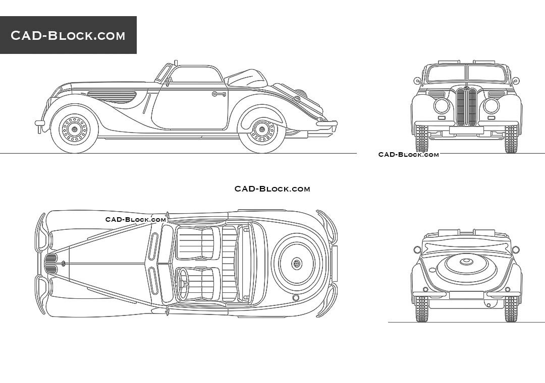 BMW 327 (1938) - CAD Blocks, AutoCAD file