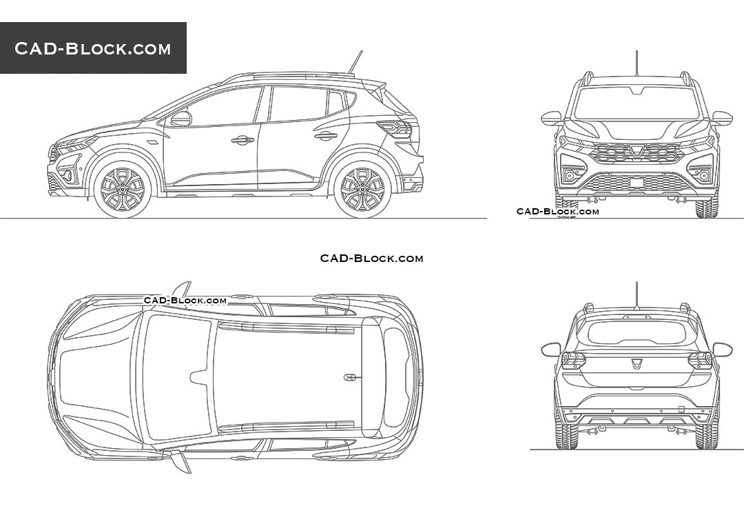 Dacia Sandero Stepway - CAD Blocks, AutoCAD file