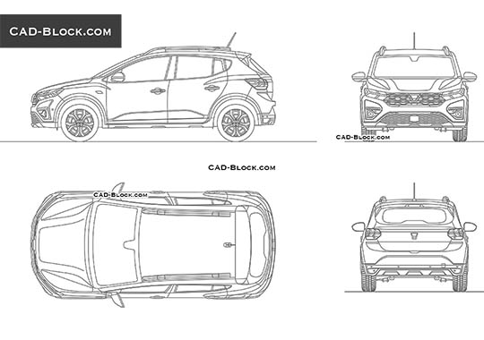 Dacia Sandero Stepway - download free CAD Block