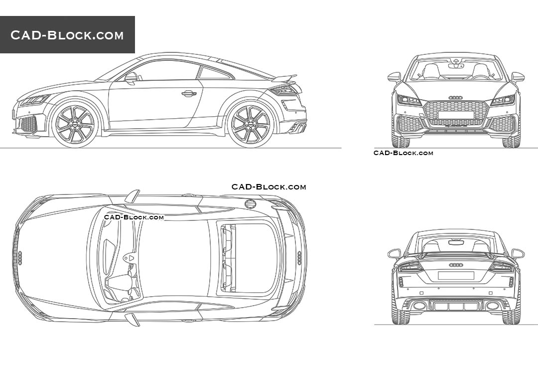 Audi TT RS Coupe - CAD Blocks, AutoCAD file