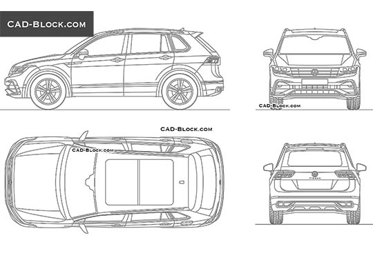 Volkswagen Tiguan (2020) - download free CAD Block