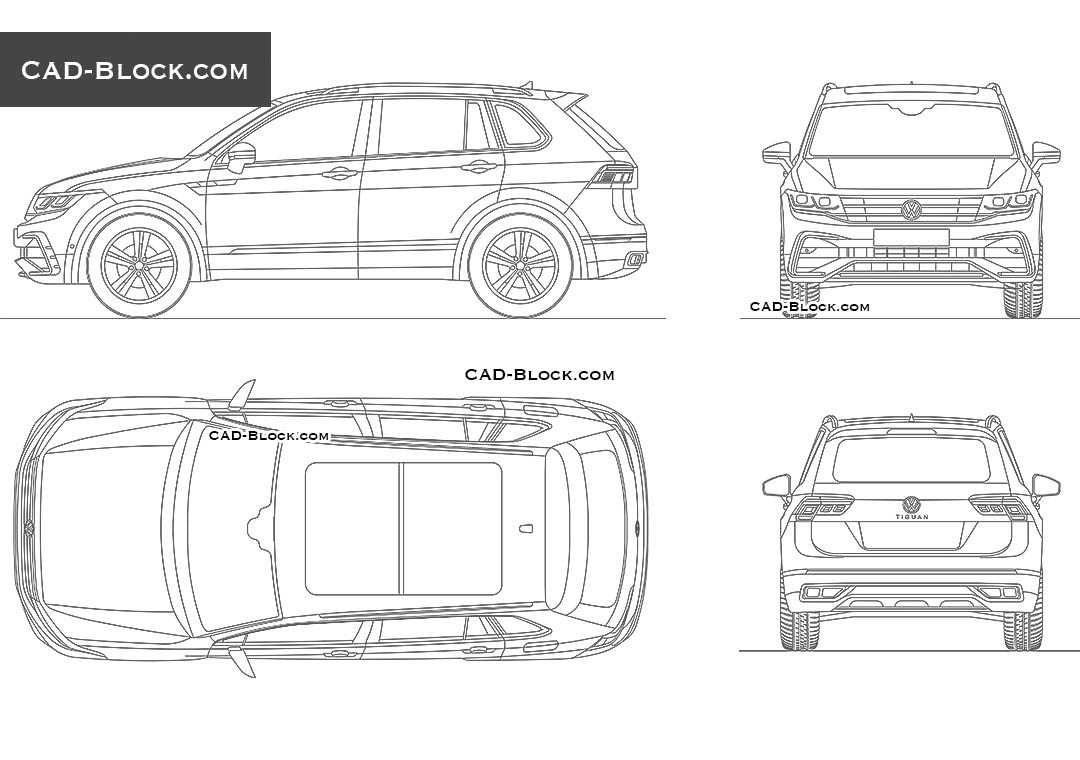 Volkswagen Tiguan (2020) - CAD Blocks, AutoCAD file