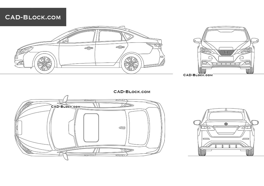 Nissan Sylphy EV - CAD Blocks, AutoCAD file