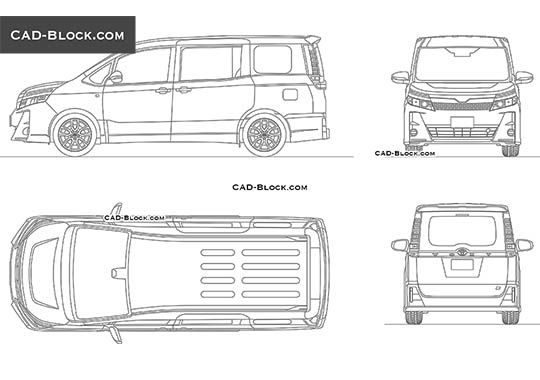 Toyota Voxy GR-Sport - download free CAD Block
