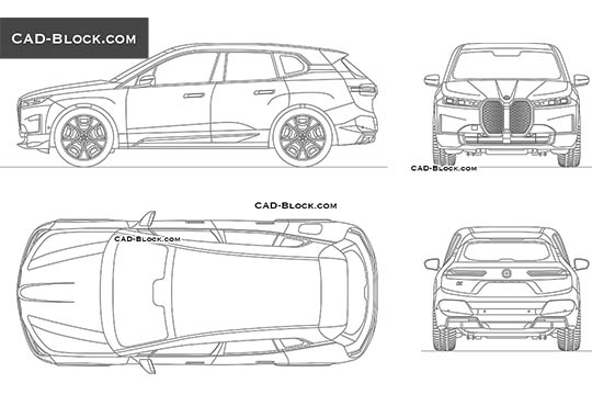 BMW iX - download free CAD Block