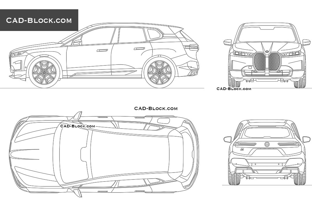 BMW iX - CAD Blocks, AutoCAD file