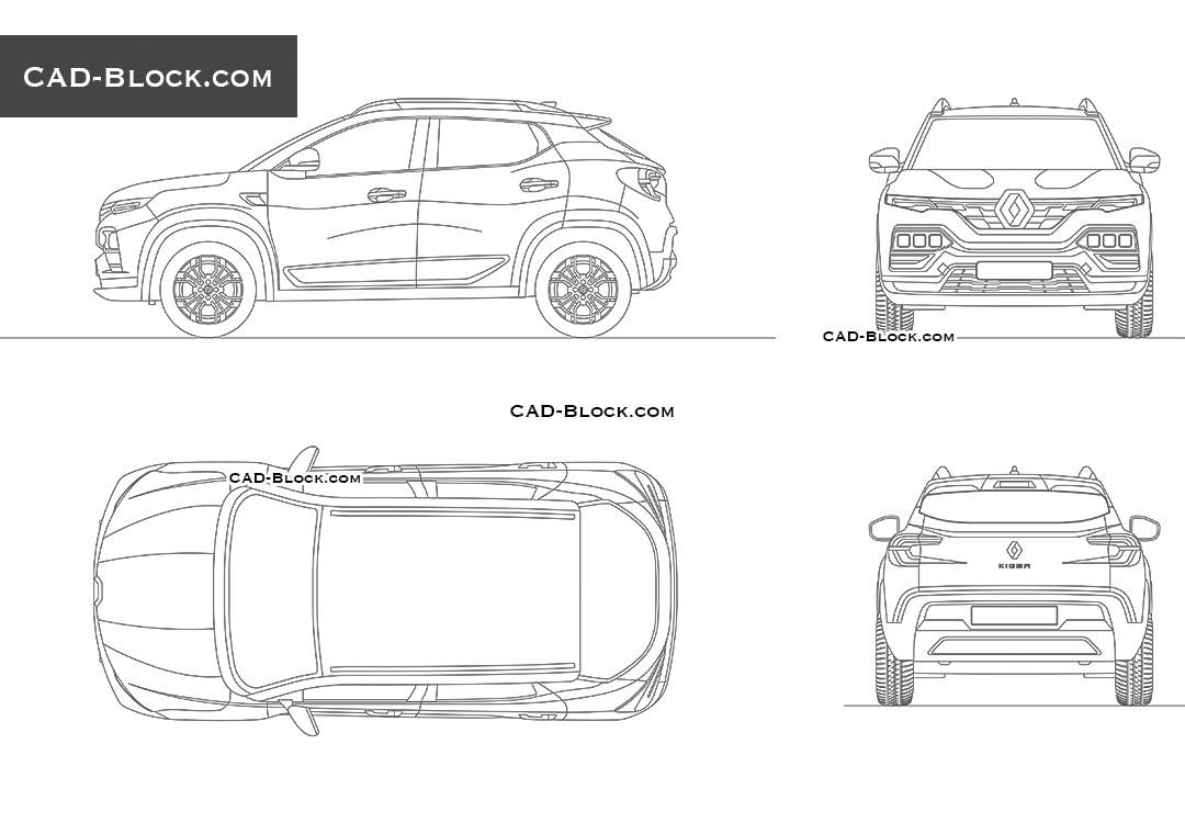 Renault Kiger - CAD Blocks, AutoCAD file