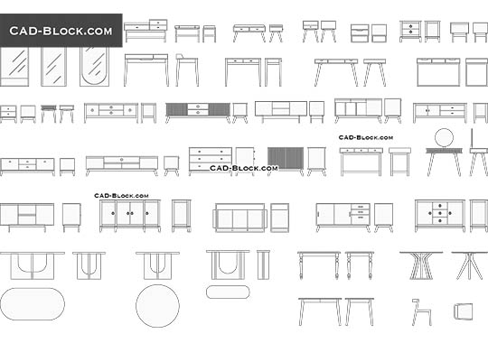 Dressers, Tables - download free CAD Block